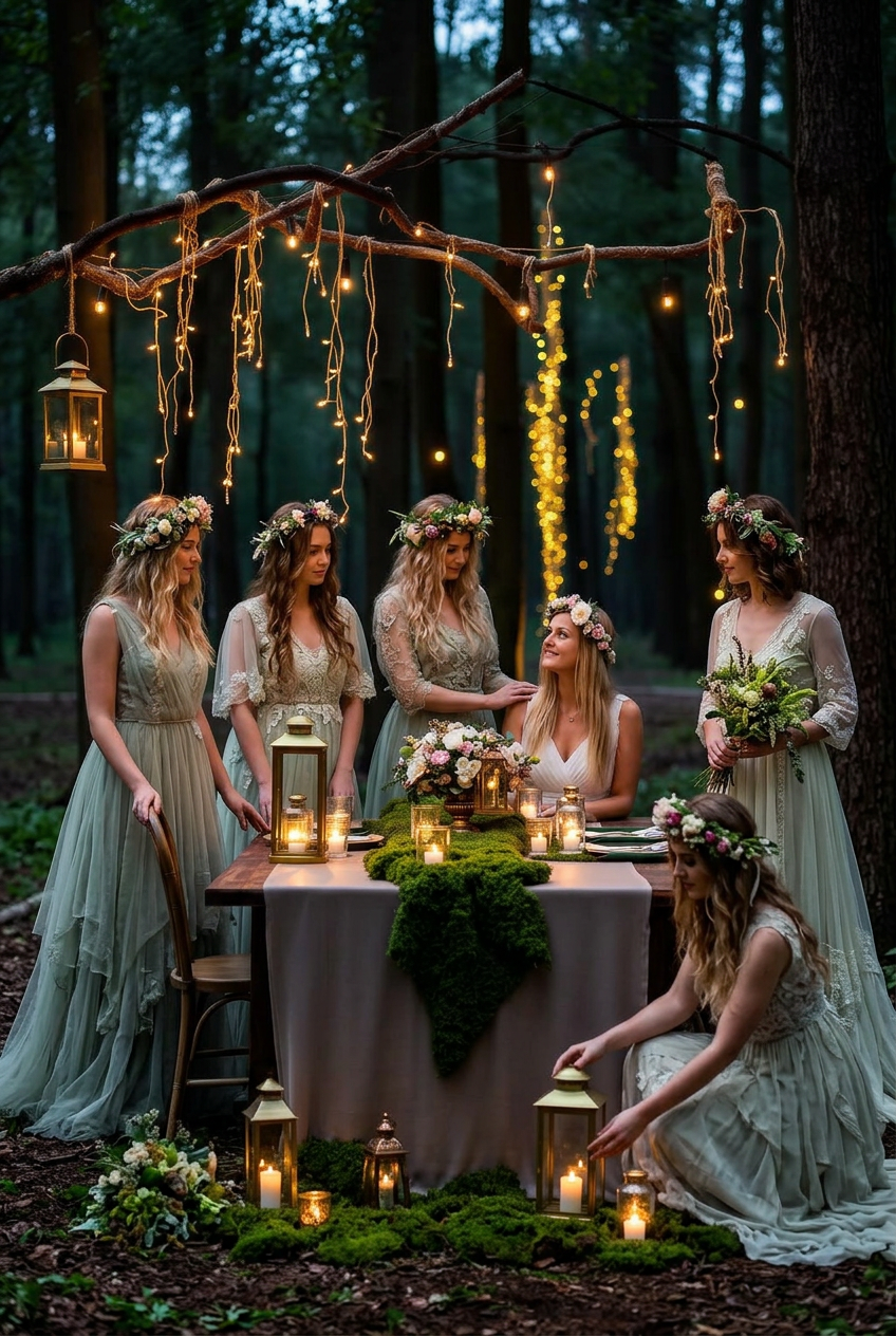 Enchanted Forest bachelorette party — magical & whimsical theme with free spirits in mind