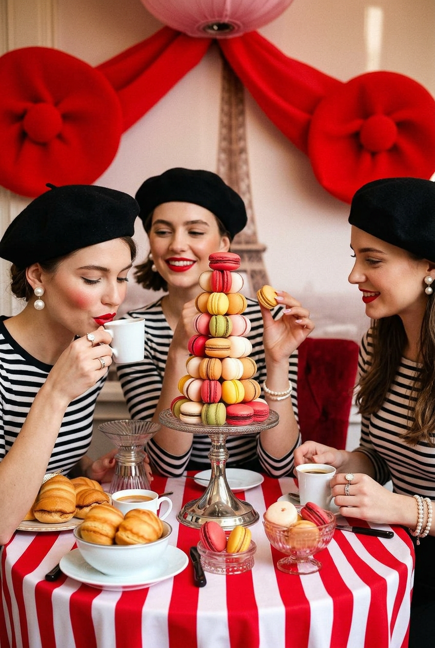 Parisian Café bachelorette party — chic & romantic theme with francophiles in mind
