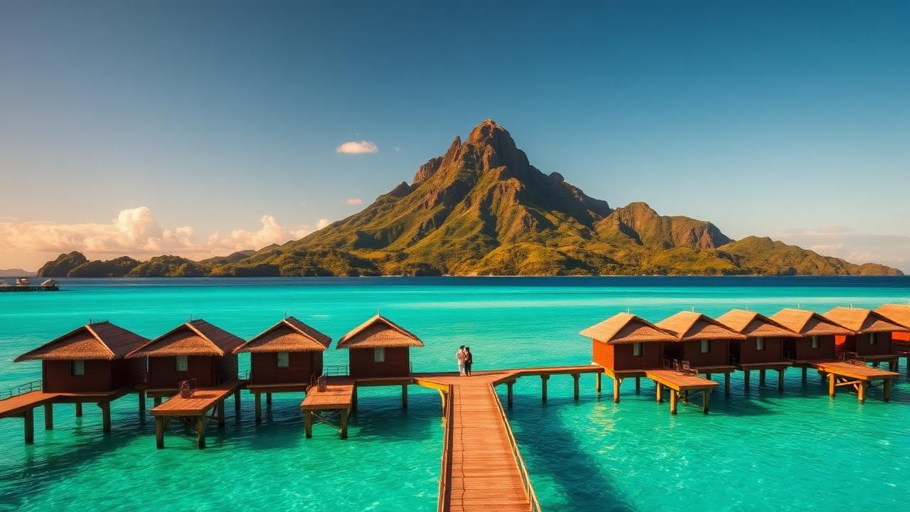 Bora Bora, French Polynesia honeymoon scenery