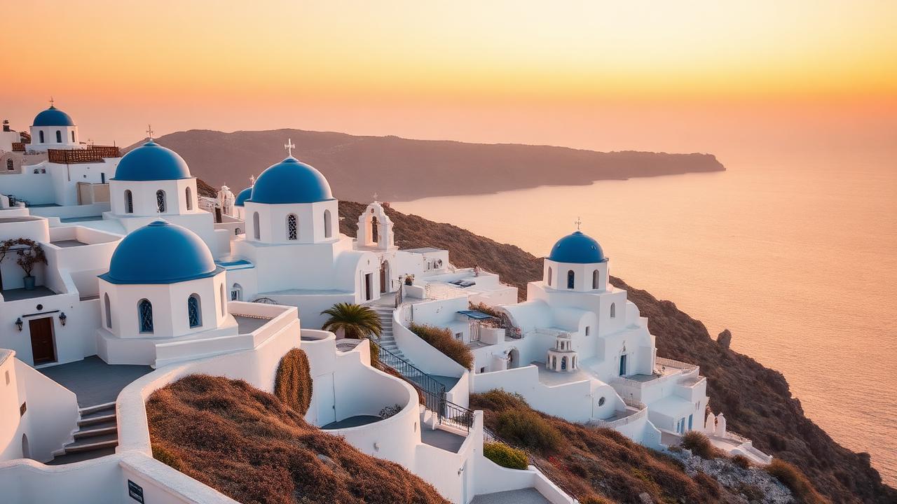 Santorini, Greece honeymoon scenery